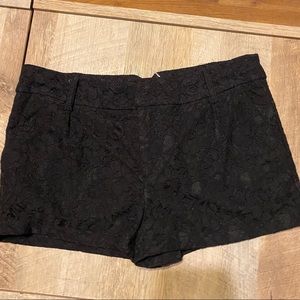 Black lace shorts